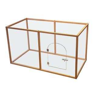 宠物狗围栏室内栅栏实木狗笼子小型犬透明亚克力无缝防钻狗栅栏