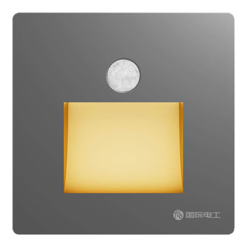 感应地脚灯86型智能红外感应开关嵌入式楼梯踏步灯家用过道小夜灯