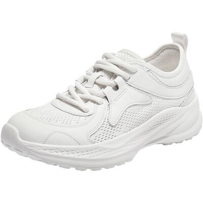 百丽女鞋子厚底老爹鞋女新款健步鞋运动休闲小白鞋子E3E1DCM5