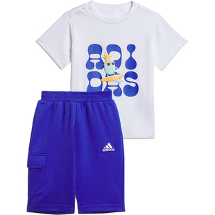 Adidas/阿迪达斯官方正品IN CD 3/4 SET婴童休闲短袖套装IT1770