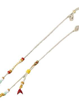 手工桃花结可调节吊坠配绳锦鲤锁挂绳如意锁配链原创设计闺蜜礼物