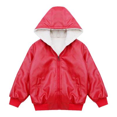 男童皮衣外套加绒女童秋冬装2025新款加厚儿童皮衣夹克中大童PU潮