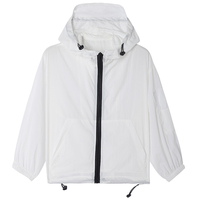 YUSONG◆童装夏季白色连帽防晒衫