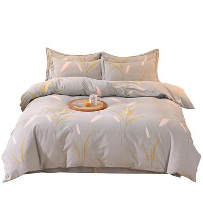 加厚纯棉磨毛四件套100全棉秋冬高档简约床单被套三件套床上用品