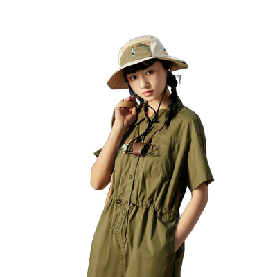 紫涵复古工装风连体裤女夏季新款小个子宽松收腰时尚休闲连衣短裤