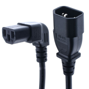 弯头带线C14品字公转C13品字母C14 C13转换连接线延长线PDU电源线