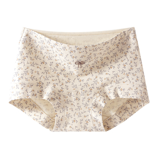 猫人内裤女士纯棉A类婴儿棉抑菌加长裆碎花女生包臀四角平角短裤