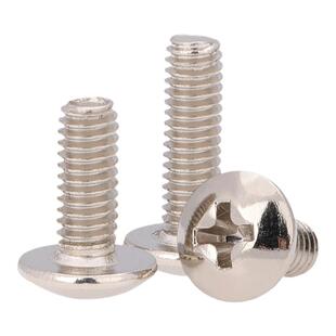TM碳钢镀镍十字槽大扁头螺丝钉 蘑菇头机牙螺钉 伞头机丝牙罗丝钉
