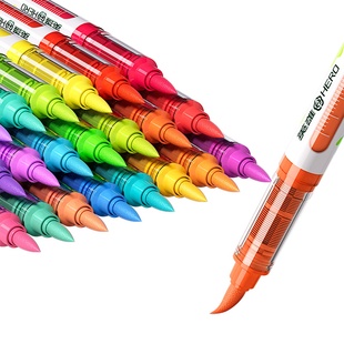 丙烯马克笔水彩笔小学生专用初中生直液式画笔彩色美术专用幼儿园24画画软头儿童可洗36笔芯一年级炳稀