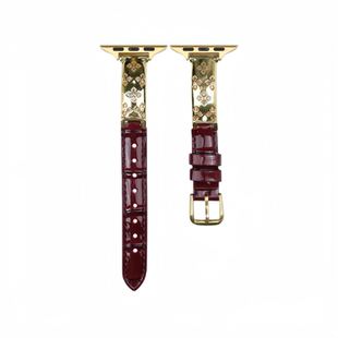 布拉提手镯拼皮质表带适用iwtchs11高级applewatch10苹果手表腕带