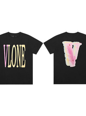 VLONE STAPLE系列 撞色大LOGO印花短袖美式街头潮牌T恤 男女同款
