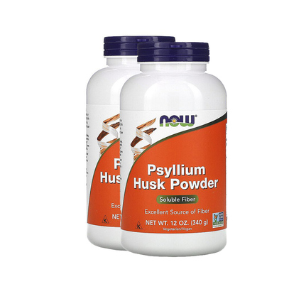 香港直发Now诺奥车前子壳粉富含膳食纤维低胆固醇营养健康340g*2