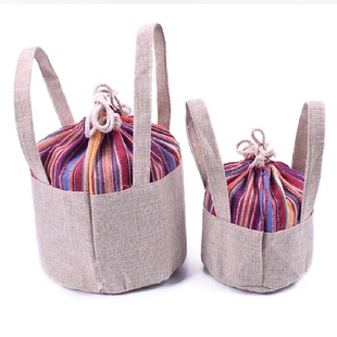 普洱茶茶马古道麻布袋装357-400克一提7片 纯棉茶叶布袋 茶布袋