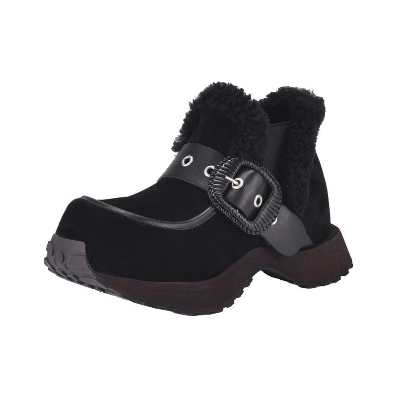 MILLIE'S/妙丽厚底毛毛雪地靴