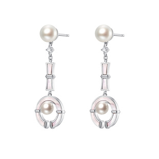 YUMMIE优米珠宝竹笛耳坠牧童短笛系列珍珠耳挂流苏轻奢修饰脸型