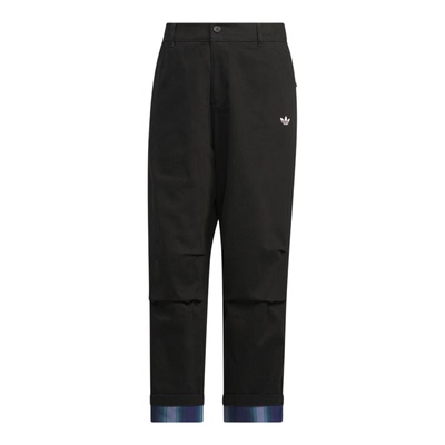 adidas阿迪达斯三叶草男子运动休闲宽松梭织直筒长裤KC0120