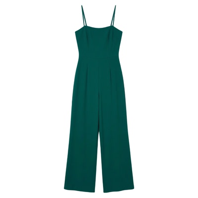 Strap wrapped chest zipper jumpsuit吊带裹胸拉链连体裤