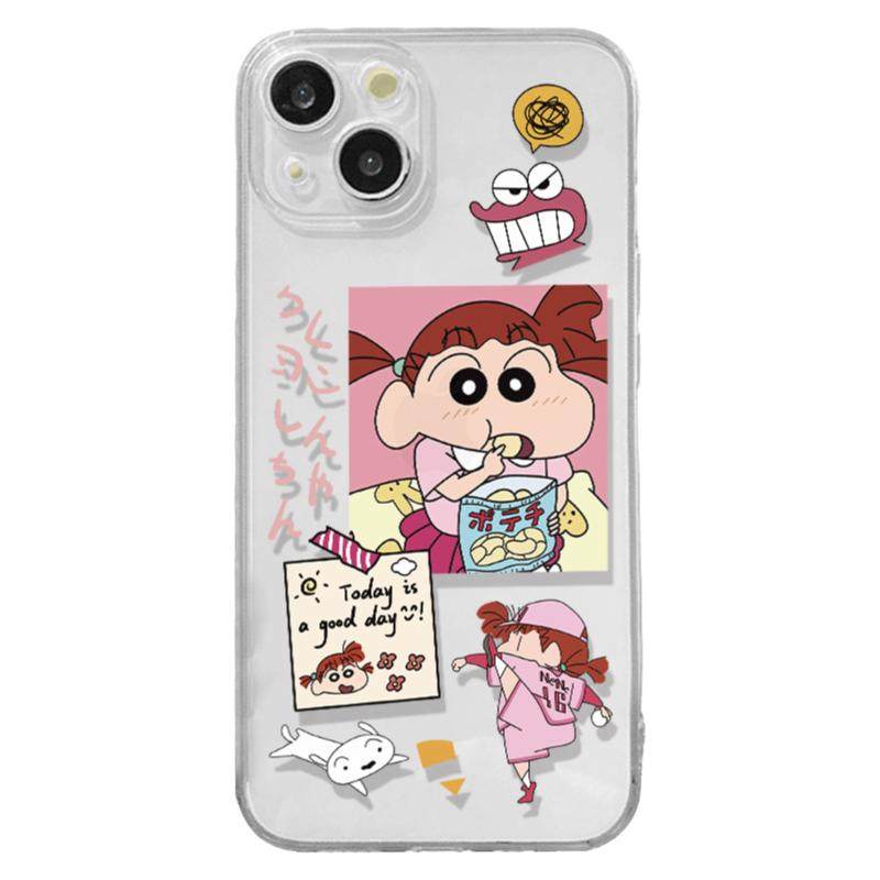 适用苹果iphone16promax手机壳蜡笔小新14情侣一对13mini新款12卡通17air可爱15plus高级感x