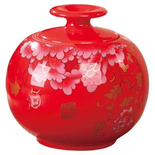 陶瓷茶叶罐包装密封储存罐家用大号一斤装通用红色红茶中式储物罐