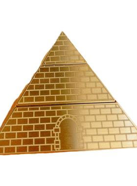 纯黄铜可旋转网红金字塔摆件手把件工艺品礼品车载客厅卧室书桌