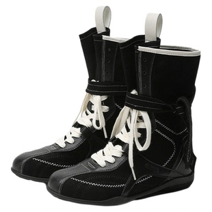 MILLIE'S/妙丽2026新款复古英伦风马丁靴女款配裙子薄款增高中筒