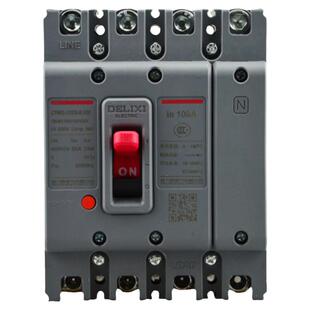 德力西CDM3塑壳断路器100a空开200安3p空气开关4p400三相四线380V