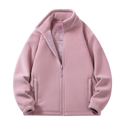 啄木鸟奥粒绒立领抓绒衣女士秋冬季2025新款双面绒加厚摇粒绒外套