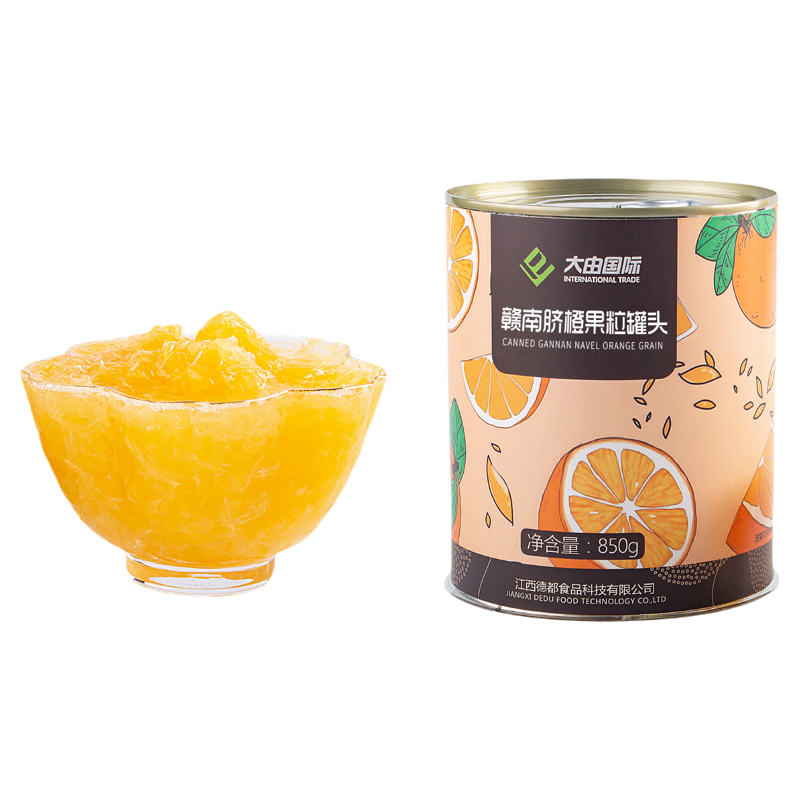 大由国际赣南脐橙果粒罐头850g