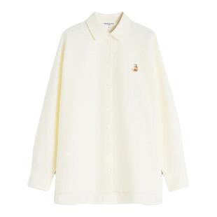 MAISON KITSUNE 26春夏新款女士文艺清新通勤纯棉长袖衬衫银泰