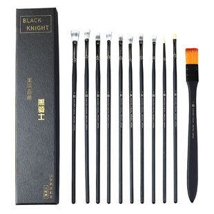 樱花水粉笔尼龙扇形笔套装丙烯油画水彩颜料笔色彩美术勾线笔联考