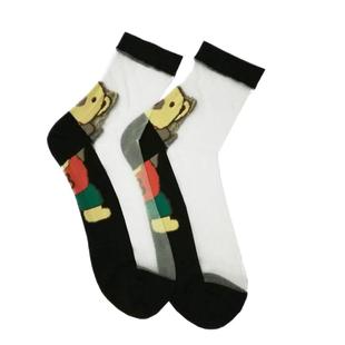 丝袜女水晶丝玻璃丝薄款短棉底防勾丝透明春夏耐磨防滑冰丝中筒袜