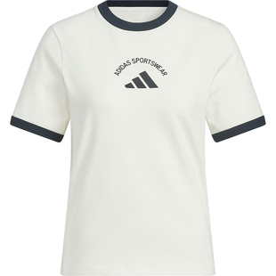 Adidas/阿迪达斯正品2025夏季款女士针织经典运动透气短袖KC0058