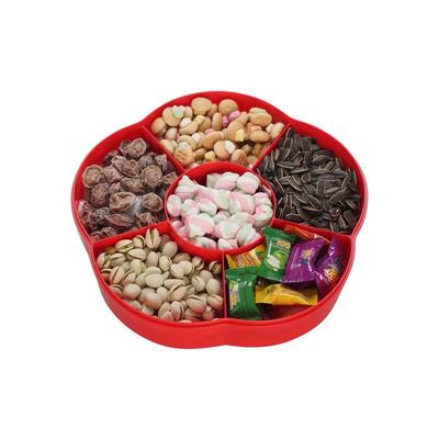 中式分格带盖糖果盒红食品级无味