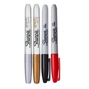 sharpie锐意马克笔三福无尘笔油性快干防水黑红生物实验室记号笔