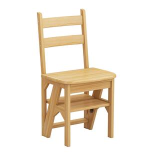 实木折叠梯凳家用室内儿童多功能登高梯两用踏板楼梯创意靠背椅子