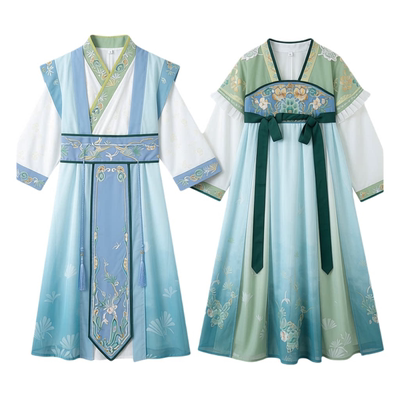 汉服服男童女童2026春夏新款儿童古装国学书童小学生幼儿园表演服