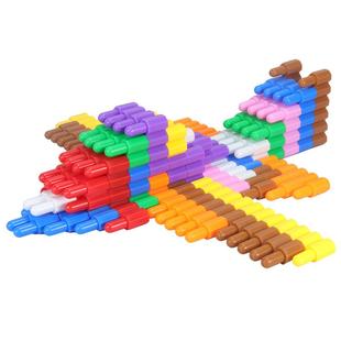 火箭子弹头拼装拼插拼图塑料积木女孩男孩幼儿园桌面早教益智玩具