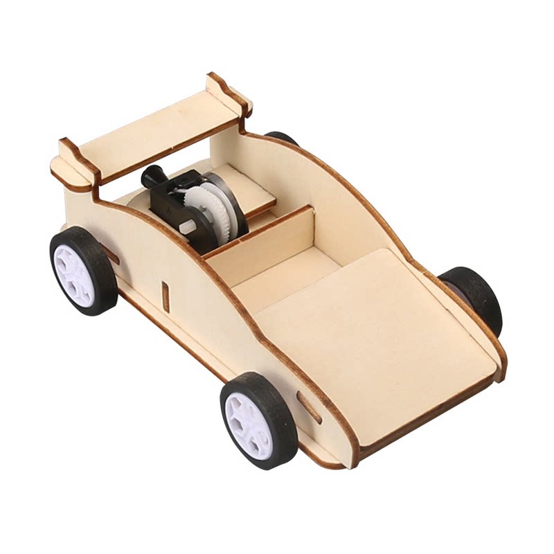 小学生DIY科技制作发条弹性拉线小车科学小实验材料包儿童玩具男