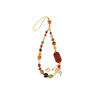 庙街文玩菩提檀木太岁牌挂件手机链中式菩提