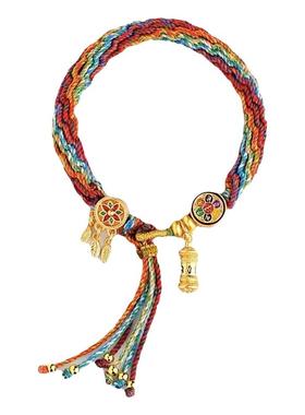 藏式手链六字真言本命年编织手绳