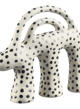 法式复古波点抽象陶瓷桌面摆件