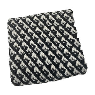 布艺岛 黑白斜纹条纹粗花呢垂坠针织羊毛面料 秋冬大衣外套布料A