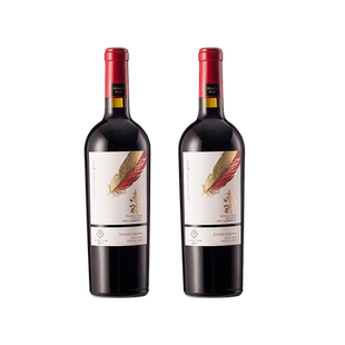宁夏红酒贺兰山列级名庄留世葡萄酒赤羽赤霞珠干红葡萄酒双支装