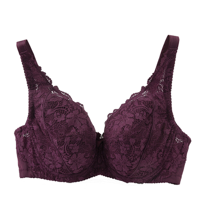 紫兰蒂薄款全罩杯调整型大码内衣