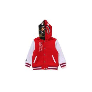 BAPE童装2024年秋冬卡通小猴BABY MILO鲨鱼连帽外套341002N