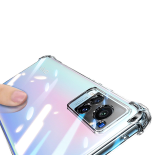 UFTvivox60手机壳防摔透明硅胶vivox60pro全包vivox60pro十手机套x60曲屏版女男新款保护壳x60pro+气囊简约软