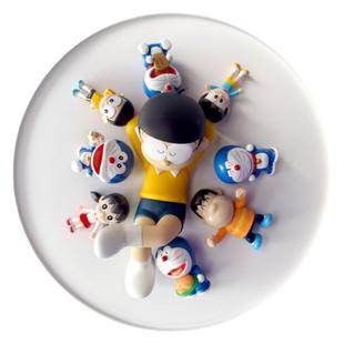 现货8款哆啦A梦叮当大雄电影版公仔摆件 静香胖虎机器猫 儿童礼物