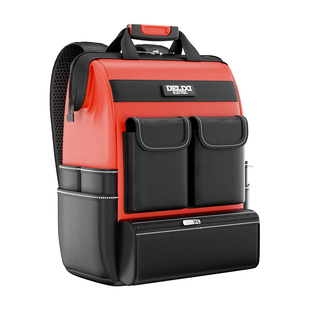 德力西双肩工具背包结实耐用电工帆布收纳多功能维修箱包加厚五金