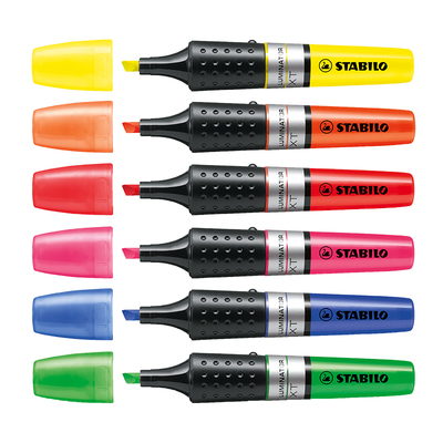 stabilo思笔乐荧光笔大容量标记