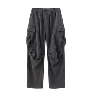 四季 GLOBALVALLY水洗质感休闲裤工装长裤 WASHED OLD SWEATPANTS